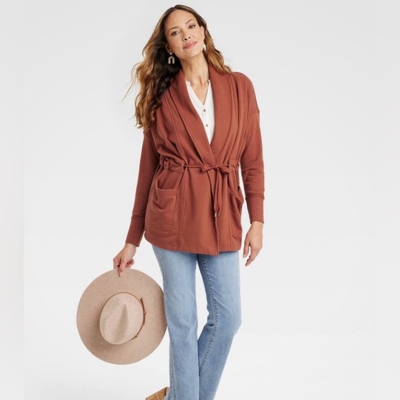 Knox Rose Women's Open Front Winter Drape Jacket - Picture 11 of 11